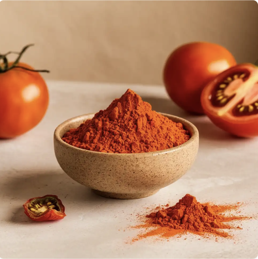 Tomato powder in bowl